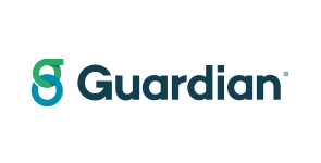 Logo featuring a stylized "G" in shades of blue and green on the left, with "Guardian" in dark blue text on the right, representing a trusted health insurance specialist in NJ.