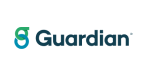 Logo displaying the word "Guardian" in dark blue letters with a stylized blue and green "G" symbol to the left, embodying trust akin to a dedicated health insurance specialist in NJ.