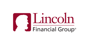 Logo of Lincoln Financial Group featuring a red silhouette of a person's profile in a square, next to the red text "Lincoln" above "Financial Group," known for its trusted health insurance services in NJ.