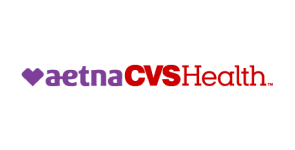 Logo featuring the text "aetna CVS Health" with "aetna" in purple and "CVS Health" in red, ideal for a trusted health insurance service in NJ. A heart shape precedes the word "aetna." The background is transparent, ensuring a professional appearance.